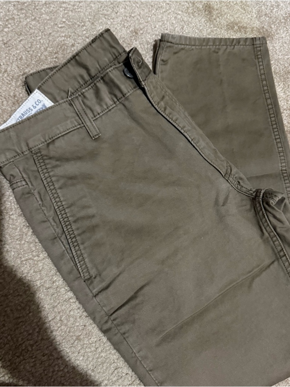 Levi's Strauss Olive/Tan Cotton 33x30